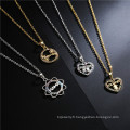 Cadeaux pour maman Gold Coeur Colliers Gold Placing Crystal Name Bijoux Mothers Day Collier